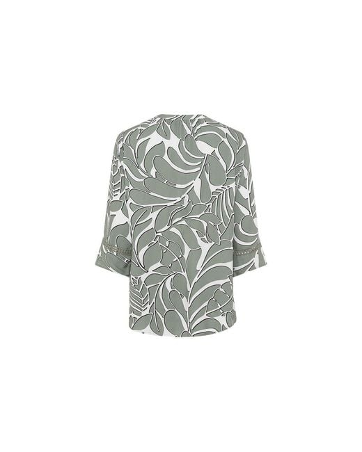 Olsen Gray Tunic Swing Blouse