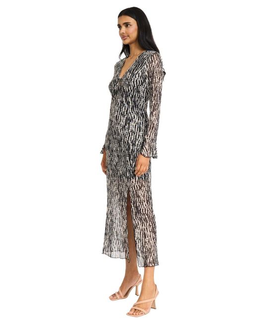 Donna Morgan Multicolor Long-sleeve A-line Dress