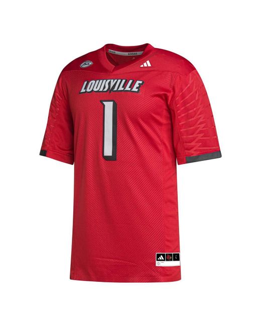 Adidas Red #1 Louisville S Premier Football Jersey for men