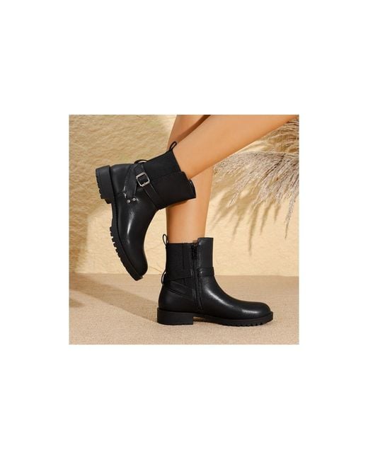 BERNESS Black Parvin Moto Booties