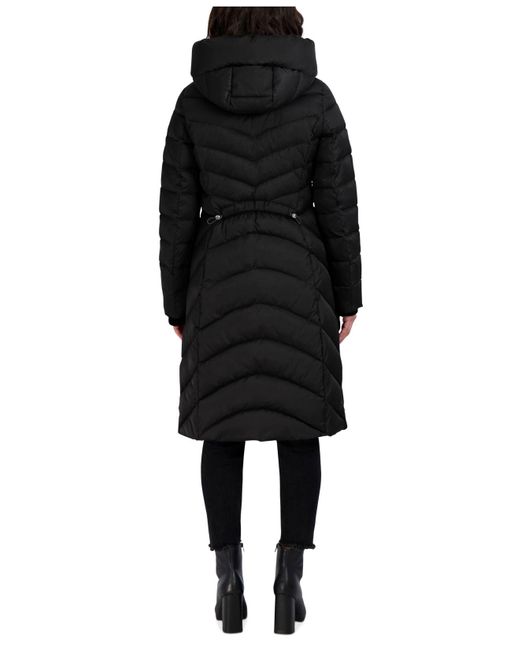 Laundry by Shelli Segal Hooded Puffer Coat in Black Lyst