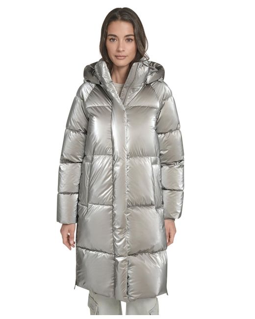Levi's Gray Regular Long Puffer Jacket