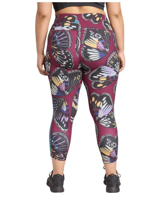 Adidas Multicolor Plus Size High-rise Farm 7/8 leggings Pants