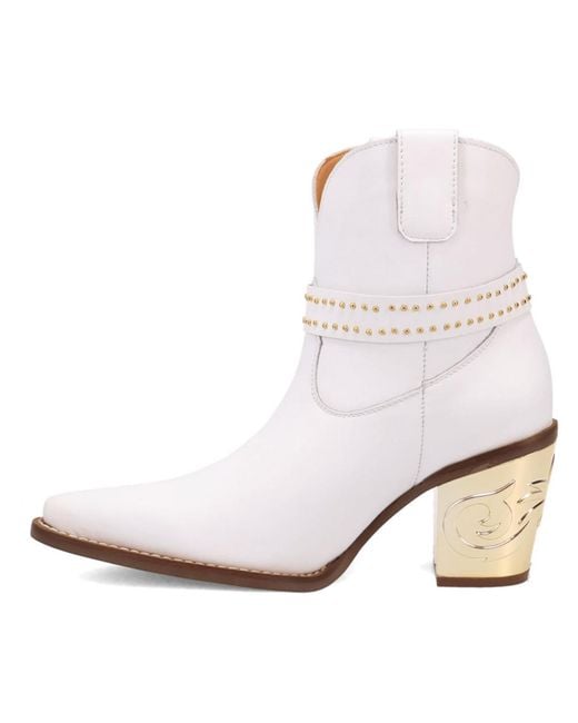 Dingo White Milano Leather Bootie