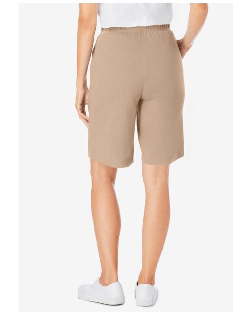 Woman Within Natural Plus Size 7-day Knit Short