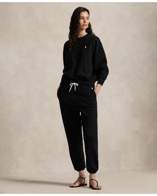 Polo Ralph Lauren Black Fleece Drawstring Sweatpants
