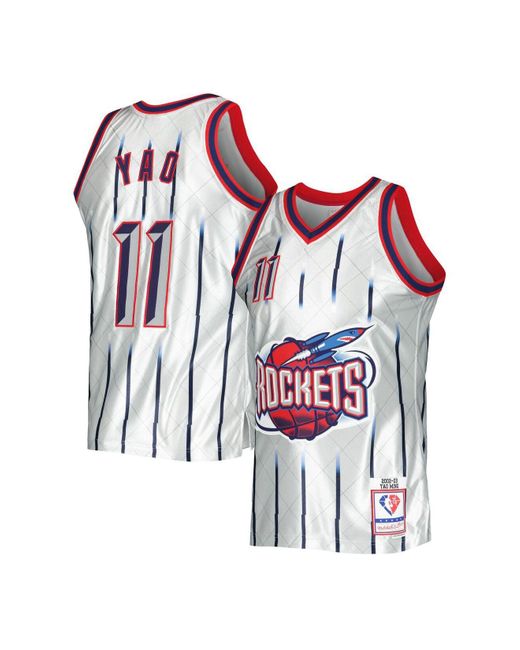 Mitchell & Ness Synthetic Yao Ming Platinum Houston Rockets 200203