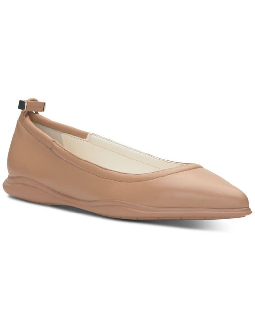 Vince Camuto Bendreta Sport Pointed-toe Ballet Flats in Natural | Lyst