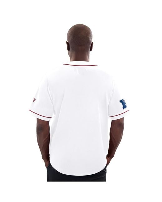 Starter White Washington Commanders Relay Full-button Baseball Jersey for men