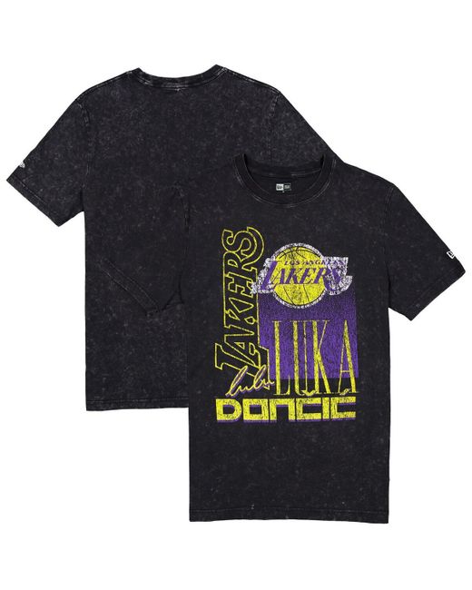 KTZ Blue Luka Doncic Los Angeles Lakers Full Court Press Mineral Wash Player T-shirt for men