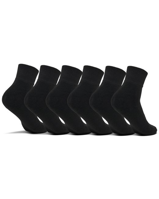 Sof Sole Black 6-pack Quarter Socks From Finish Line
