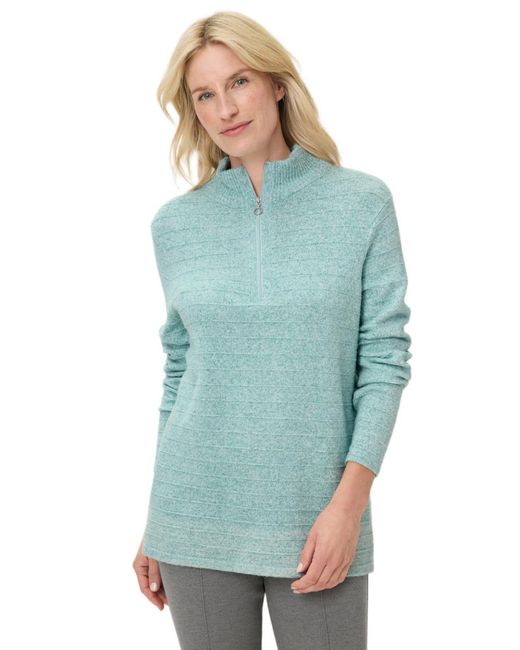 Olsen Blue Half Zip Mock Sweater
