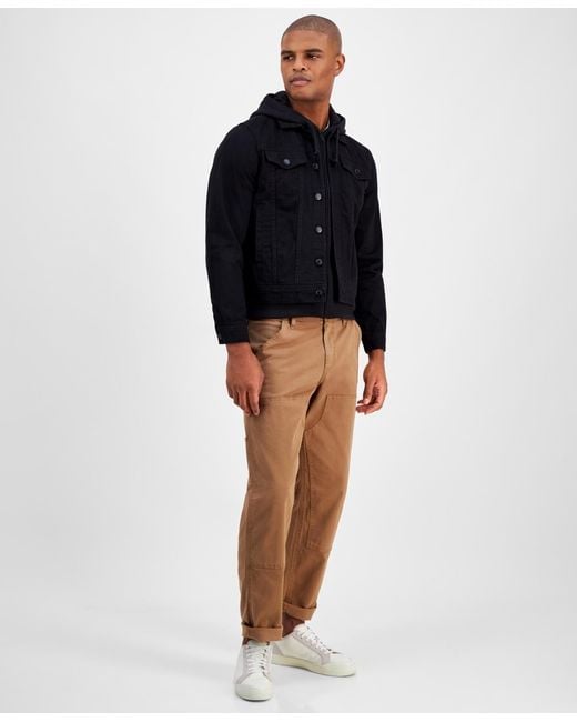 Sun & Stone Black Sun + Stone Dillon Trucker Jacket for men