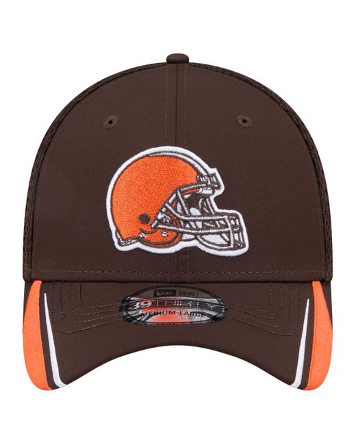 KTZ Brown Cleveland S Game Day Linear 39thirty Flex Hat for men