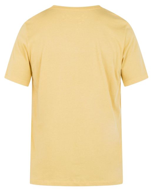 Hurley Yellow Everyday One And Only Solid Short Sleeve T-shirt for men