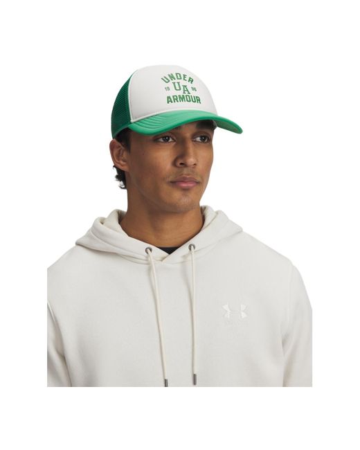 Under Armour Green Sportstyle Snapback Trucker Hat for men