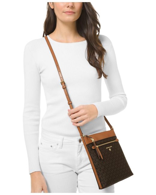 Michael Kors Jet Set Charm Borsa A Tracolla Piccola Nord-Sud - Nylon Resistente, Con Zip E Tasche