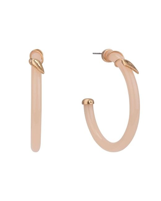 The Sak Pink Resin Hoop Earring
