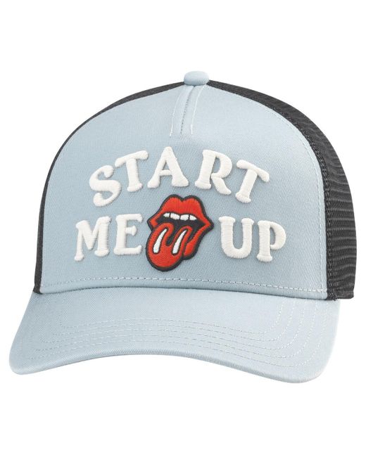 American Needle Blue Rolling Stones Valin Snapback Hat for men