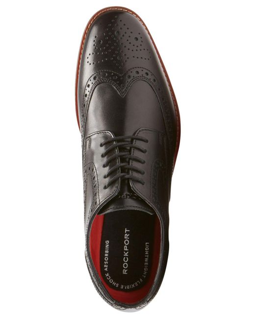 rockport men's saxxen wingtip oxfords