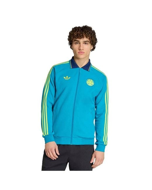 adidas Men's Blue Colombia National Team 2026 World Cup Anthem Full-zip Jacket