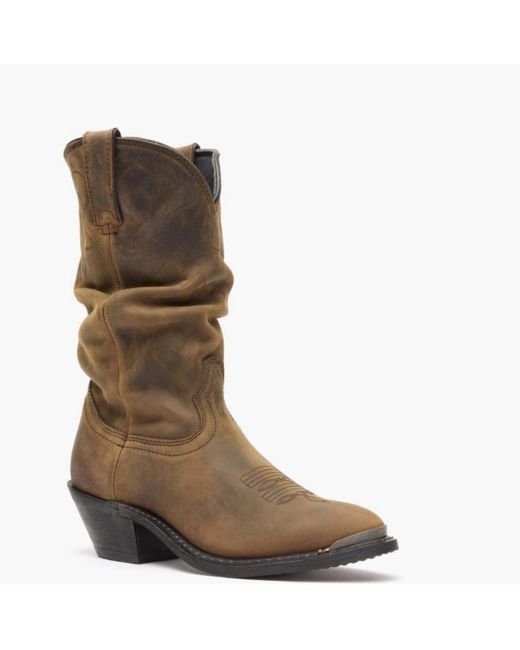 Durango Brown Distressed Tan Slouch Western Boot