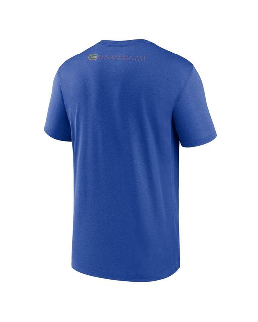 Nike Blue Florida Gators 2025 Courtside Basketball Legend Dri-fit T-shirt for men