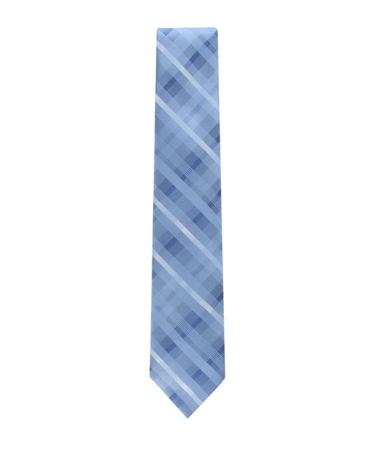 Calvin Klein Blue Drogo Plaid Pattern Tie for men