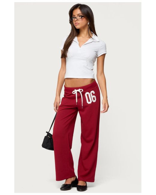 Edikted Red Petite 06 Sweatpants