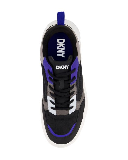 DKNY Blue Mixed Media Runner On A Lightweight Sole Sneakers for men