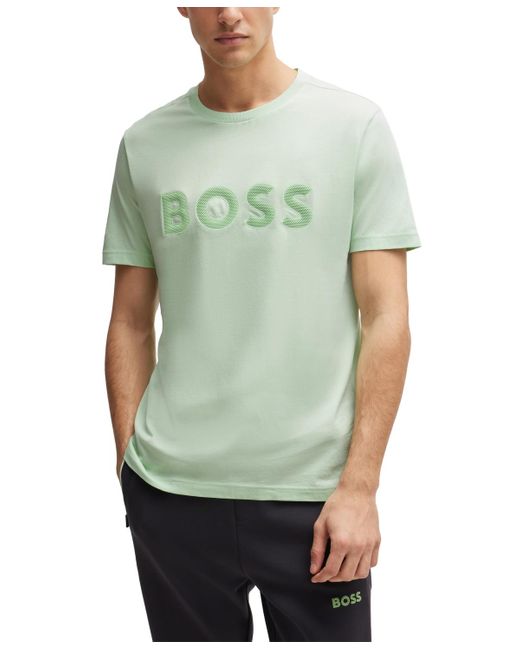 Boss Green Boss By Mesh Logo Regular-fit T-shirt for men