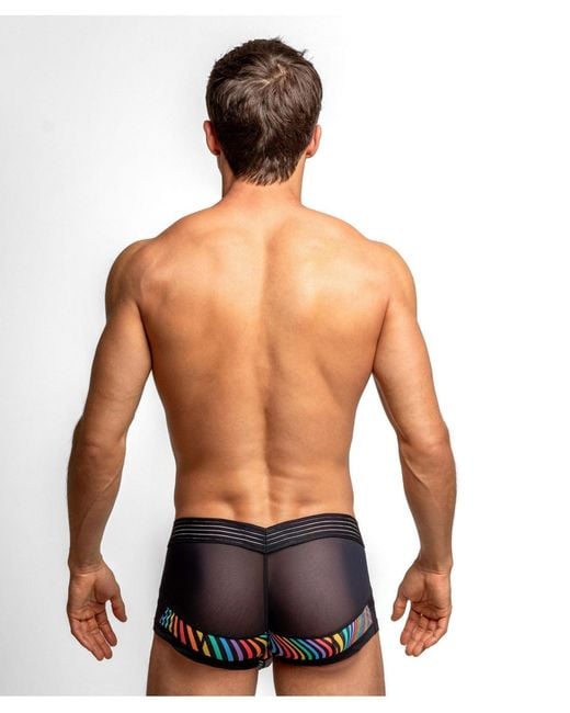 Rounderbum Blue Waveform Pride Anatomic Mini Trunk for men