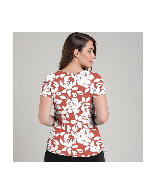 Calypsa Red Plus Size Adele Swim Top