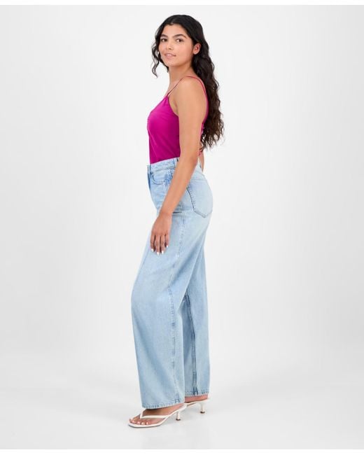 Boss Pink Cotton High-rise Ankle Balloon Jeans