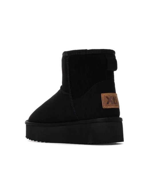 Xti Black Winter Suede Booties By