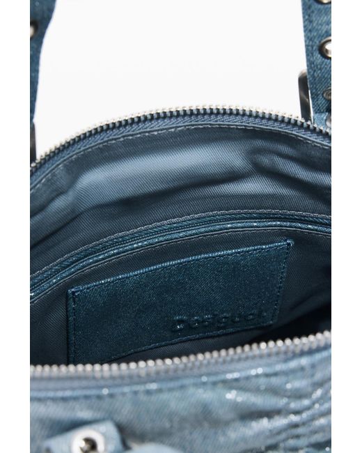 Desigual Blue Medium Ruched Denim Backpack