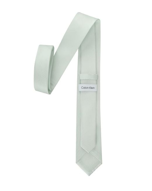 Calvin Klein White Unison Solid Tie for men
