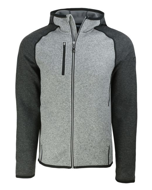 Cutter & Buck Mainsail Full Zip Hooded Big & Tall Jacket in Gray for