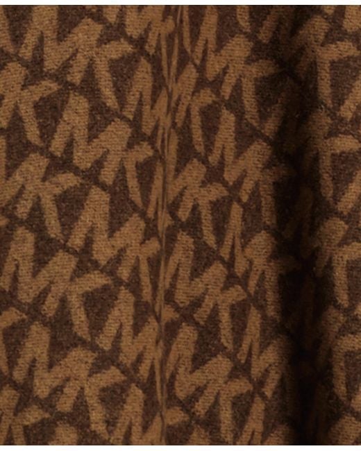 Michael Kors Brown Mk Repeat Ruana