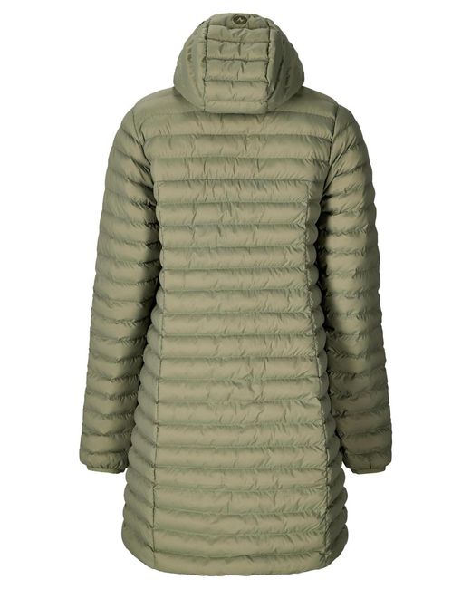 Marmot Green Echo Featherless Hooded Long Jacket