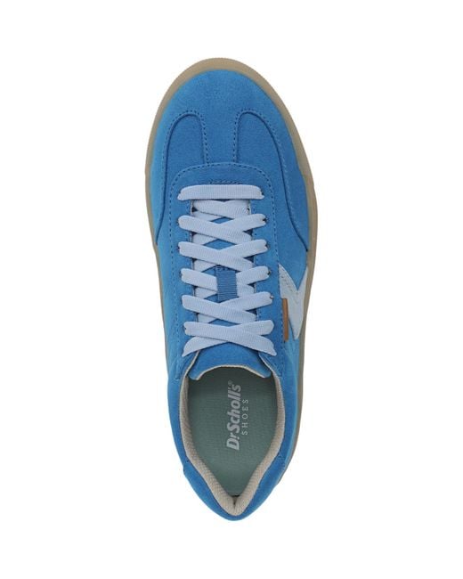 Dr. Scholls Blue Time Off Win Lace Up Platform Sneakers