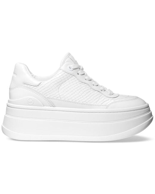 Michael Kors White Michael Hayes Lace-up Platform Sneakers