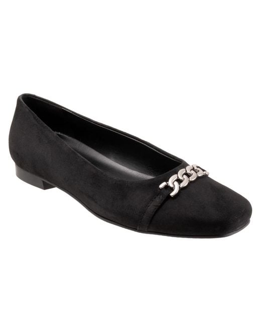 Trotters Black Harmony Flat