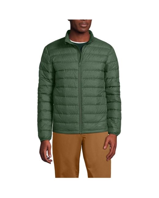 Lands End Wanderweight Packable Down Jacket in Green for Men Lyst