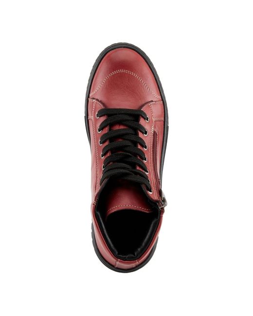 Spring Step Red Loeva Leather High-top Sneaker Boot