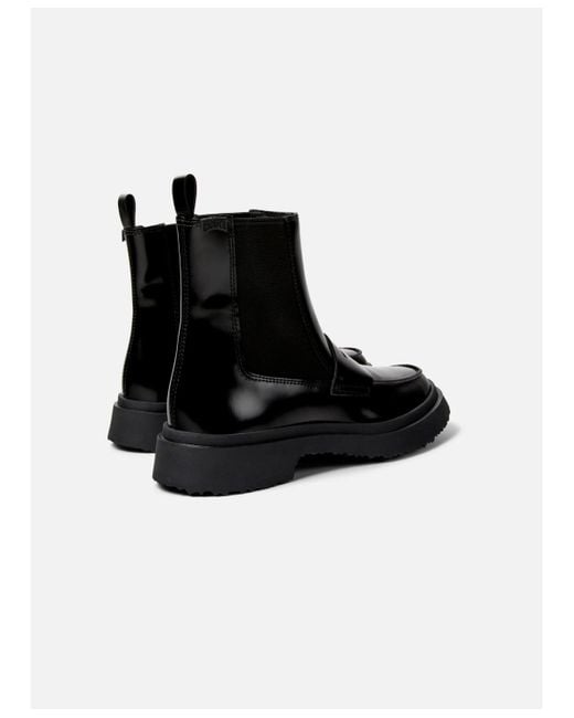 Camper Black Walden Leather Chelsea Bootie