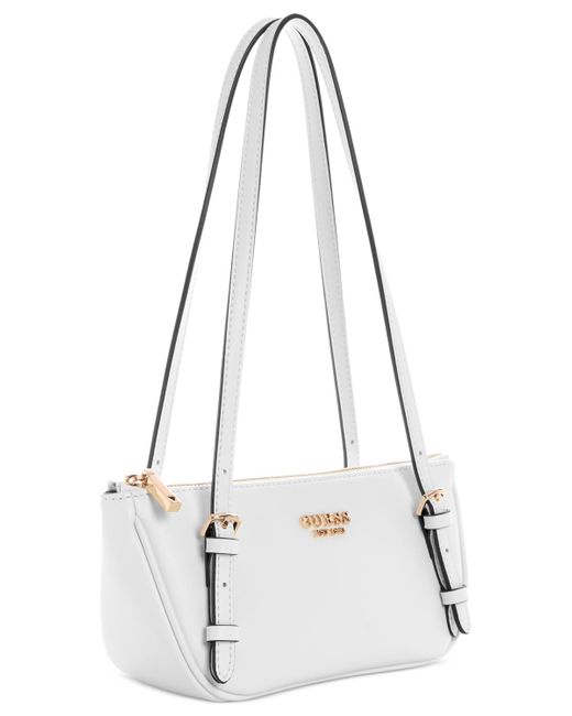 Guess White Cerelia Small Shoulder Satchel