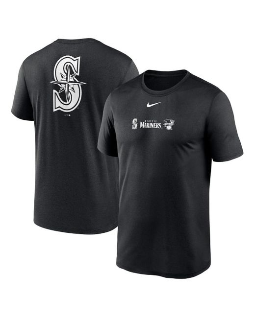 Nike Black Seattle Mariners Fashion Over Shoulder Logo Legend T-shirt for men