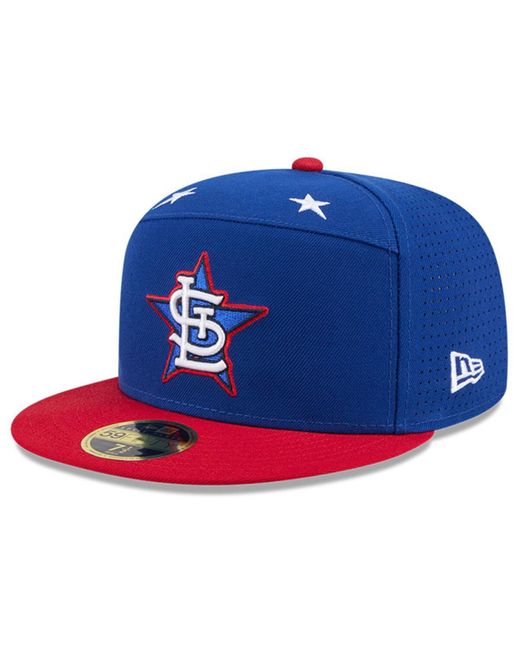 KTZ Blue/red St. Louis Cardinals 2025 Mlb All-star Game Workout Side Patch 59fifty Fitted Hat for men