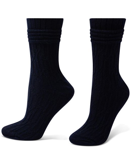 Hue Blue Bubble Cable Boot Sock 2 Socks